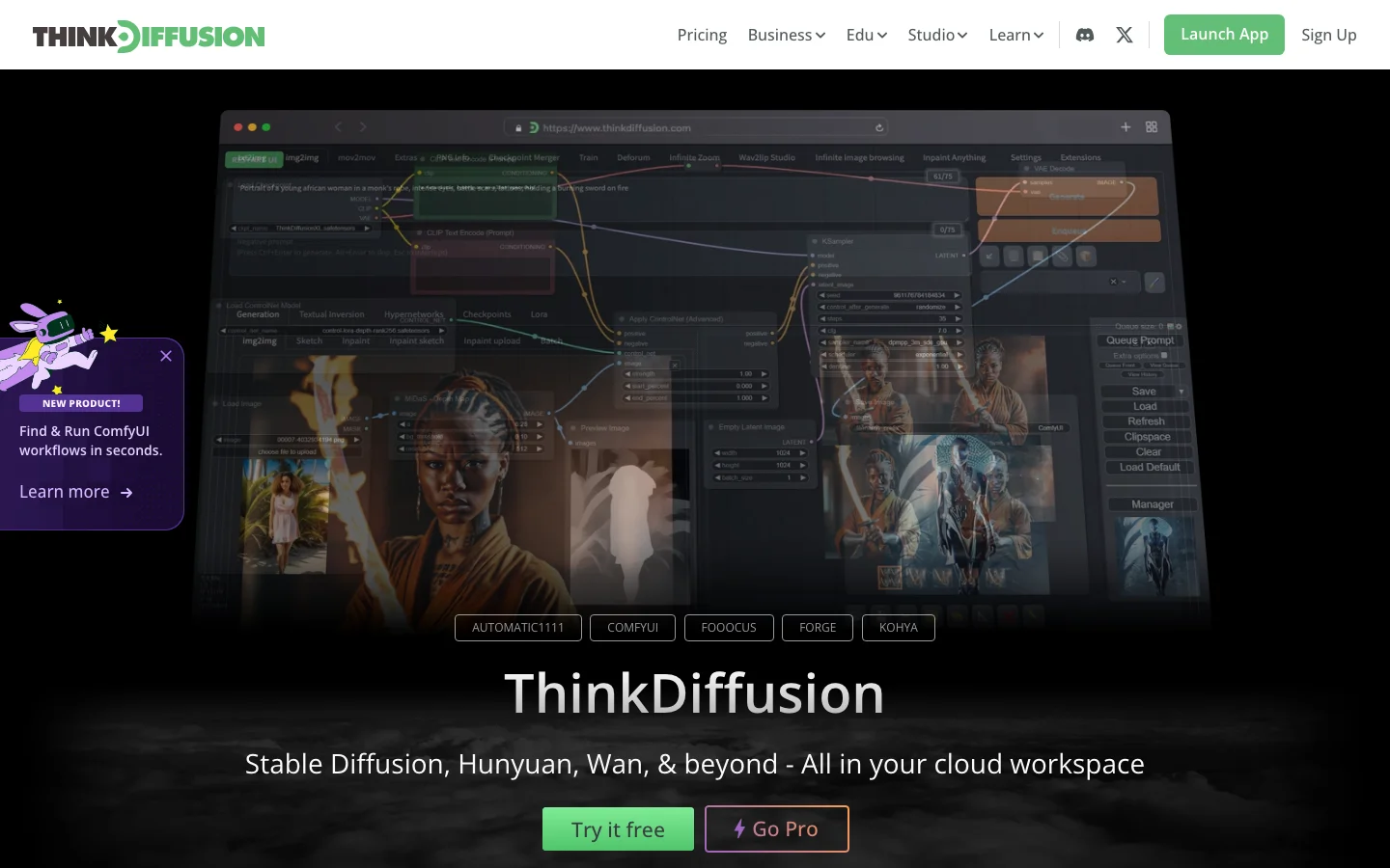 Think Diffusion hero image