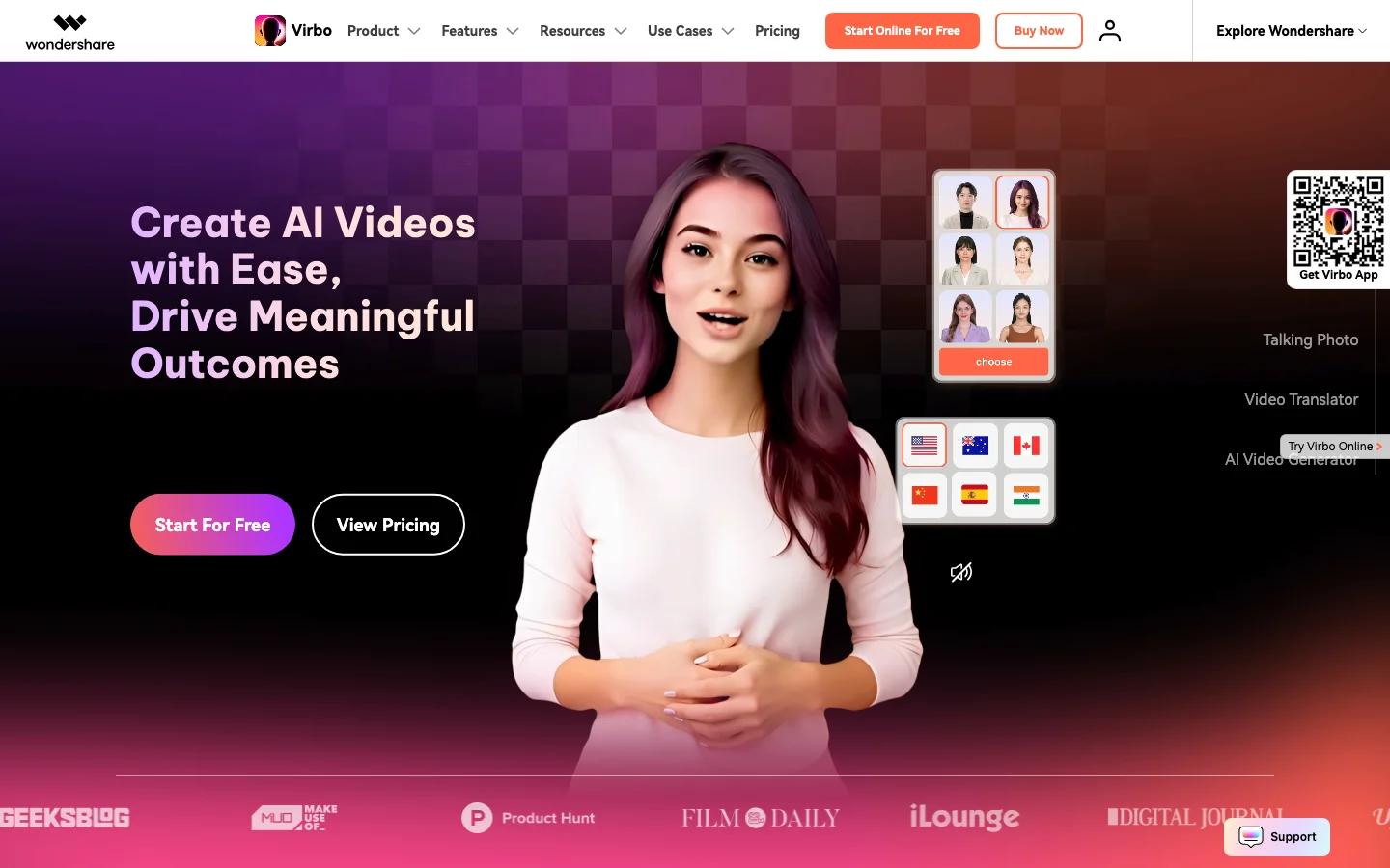 Wondershare Virbo hero image