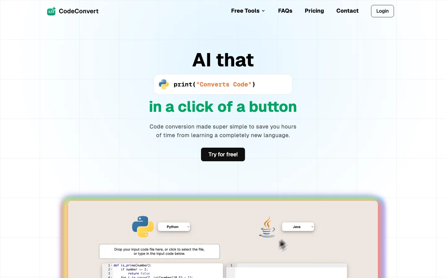 CodeConvert AI hero image