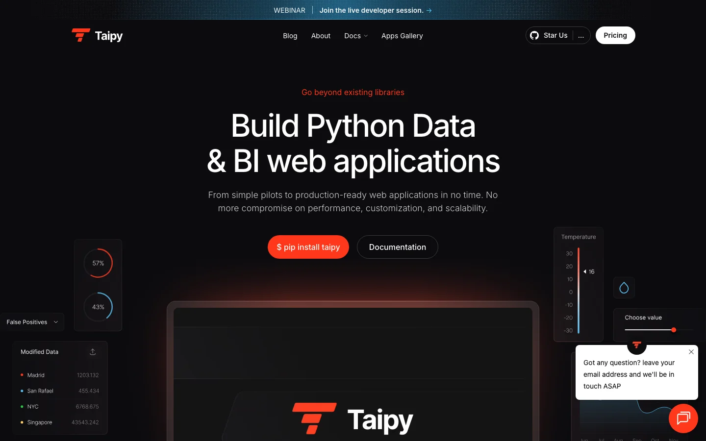 Taipy hero image