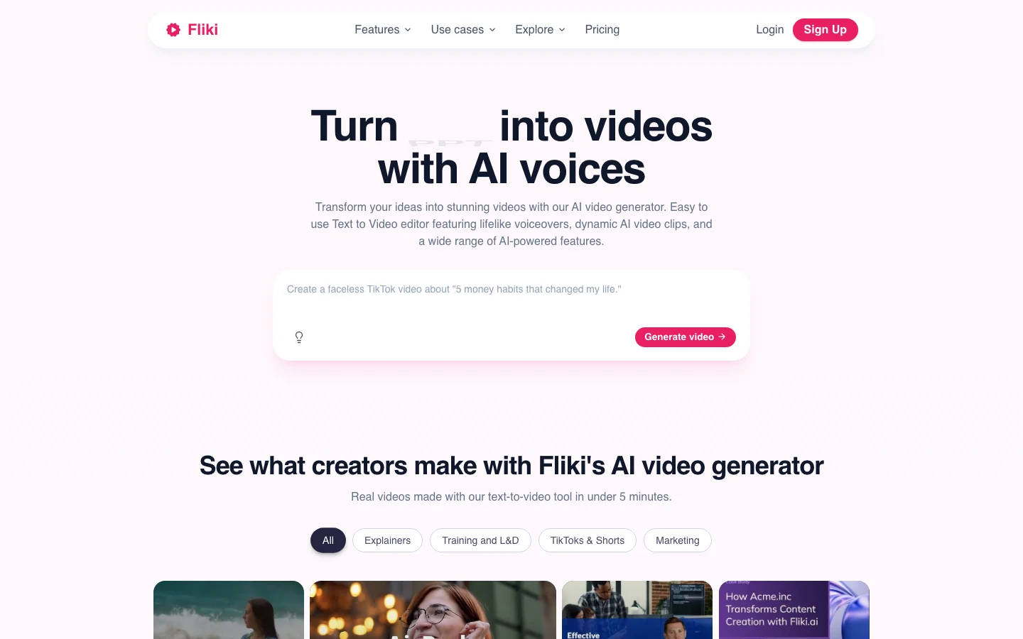 Fliki hero image