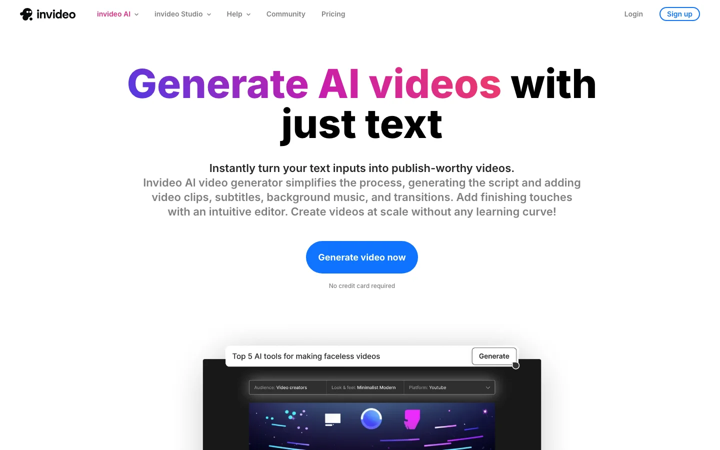 InVideo hero image