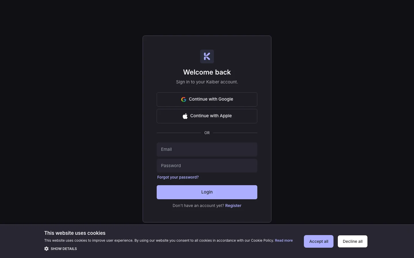 Kaiber hero image