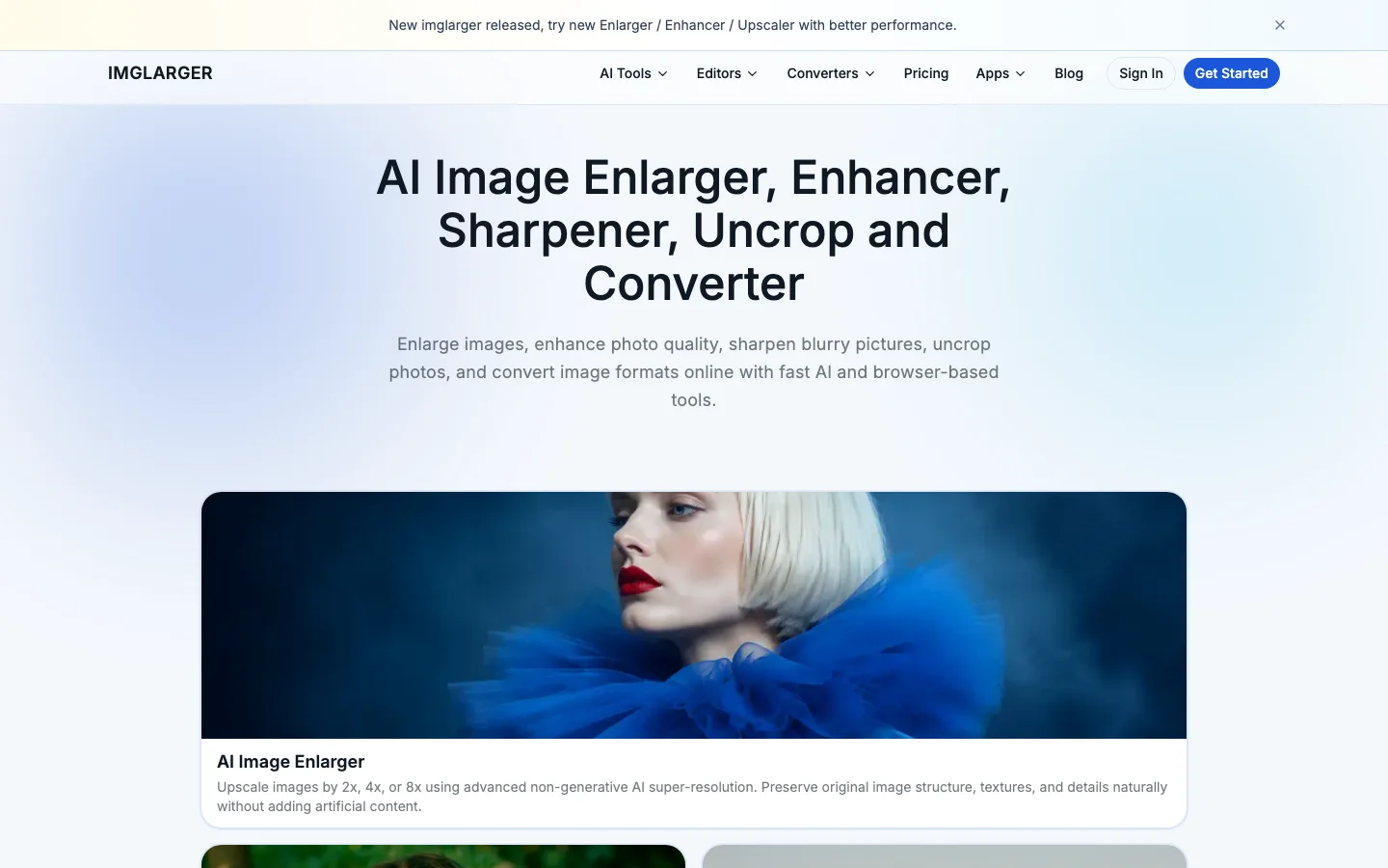 AI Image Enlarger hero image