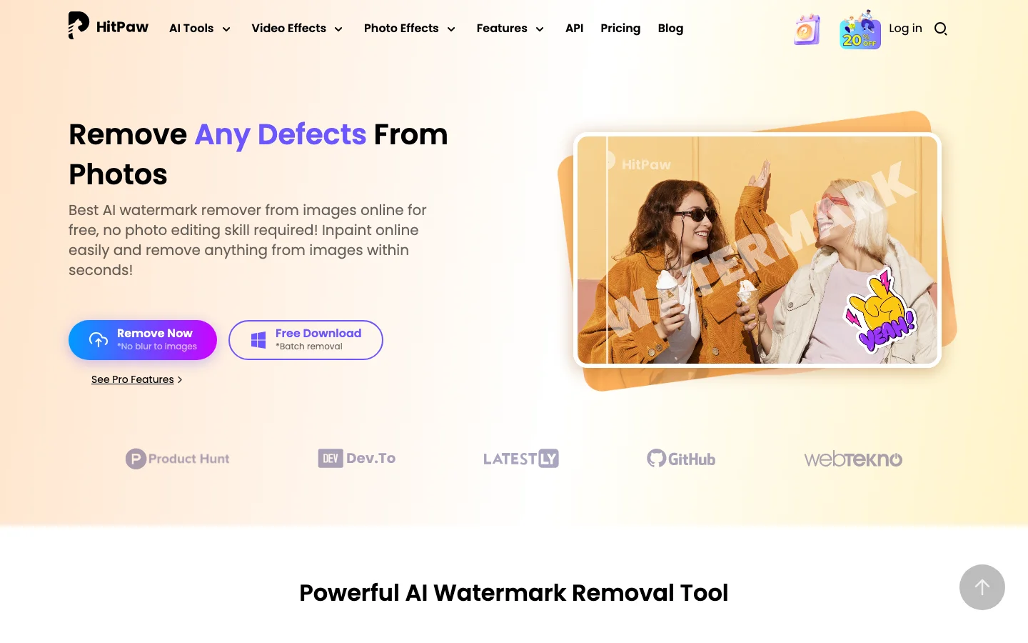 HitPaw Watermark Remover hero image