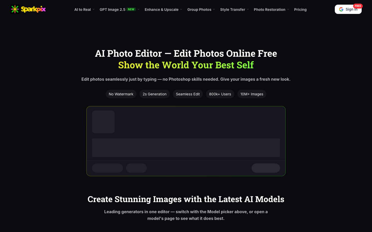 sparkpix.ai hero image
