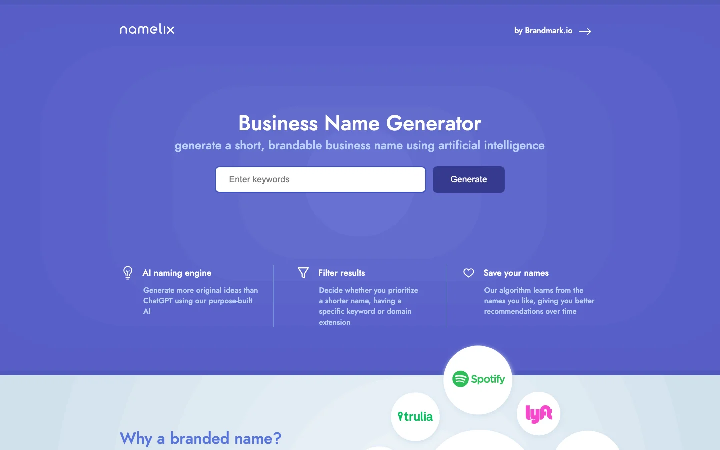 Namelix hero image