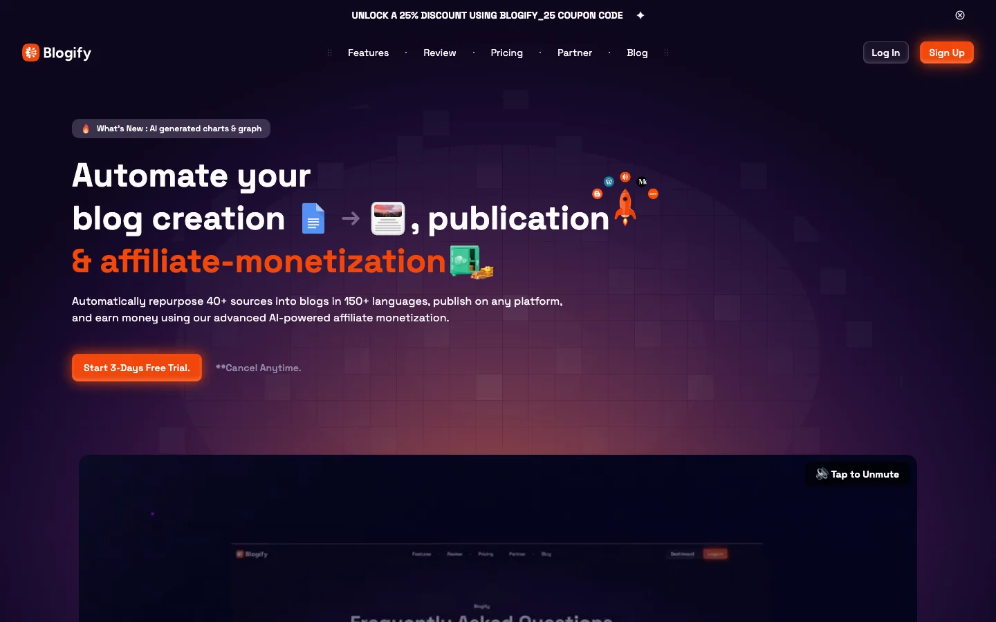 Blogify.ai hero image