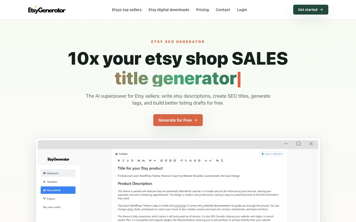 EtsyGenerator hero image