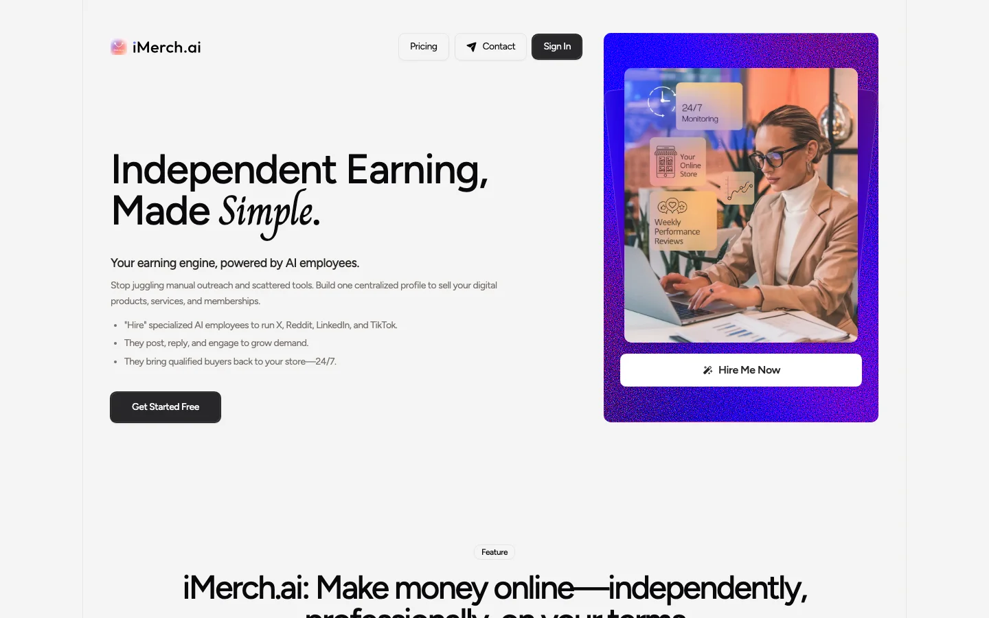 iMerch.ai hero image