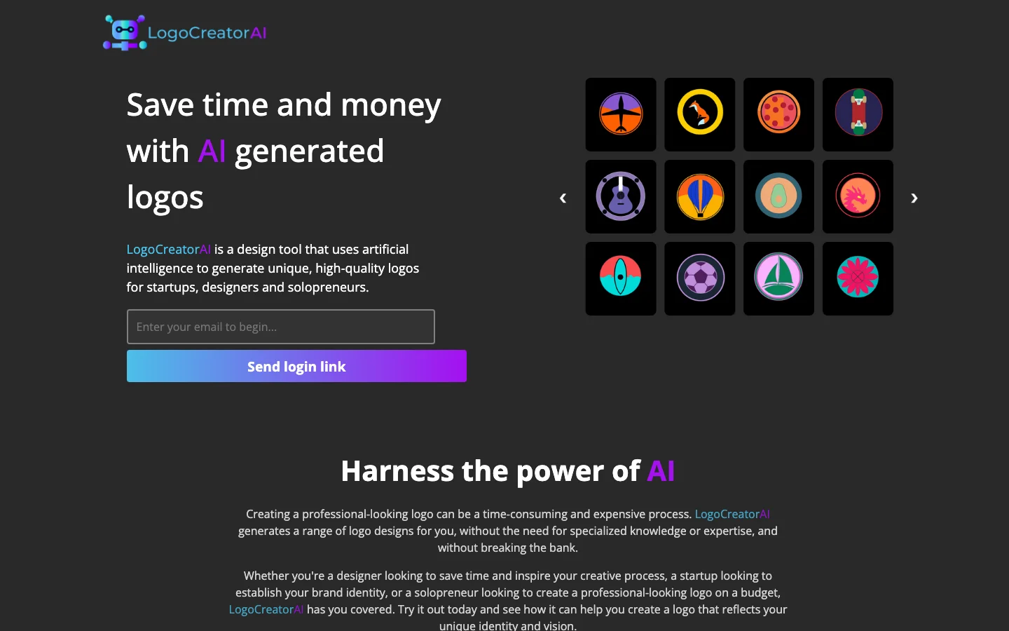 LogoCreatorAI hero image