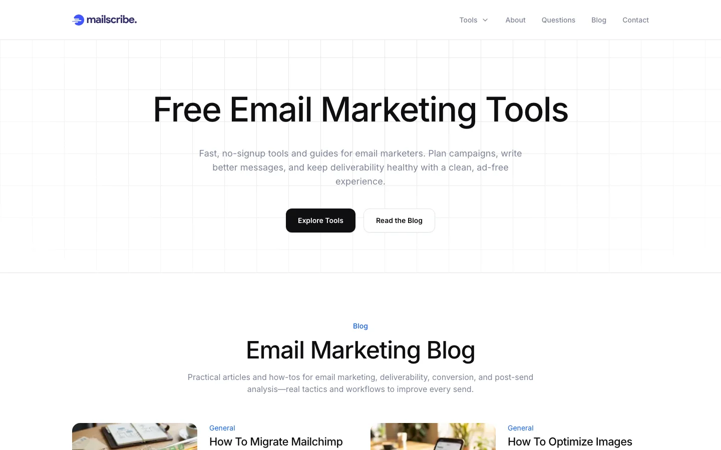 Mailscribe hero image