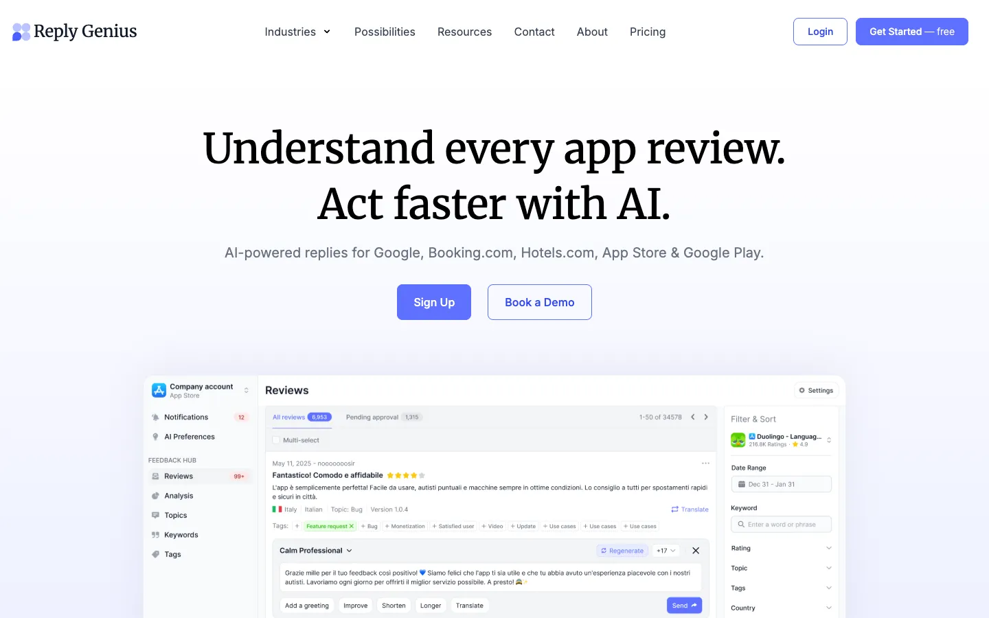 ReplyGenius.ai hero image