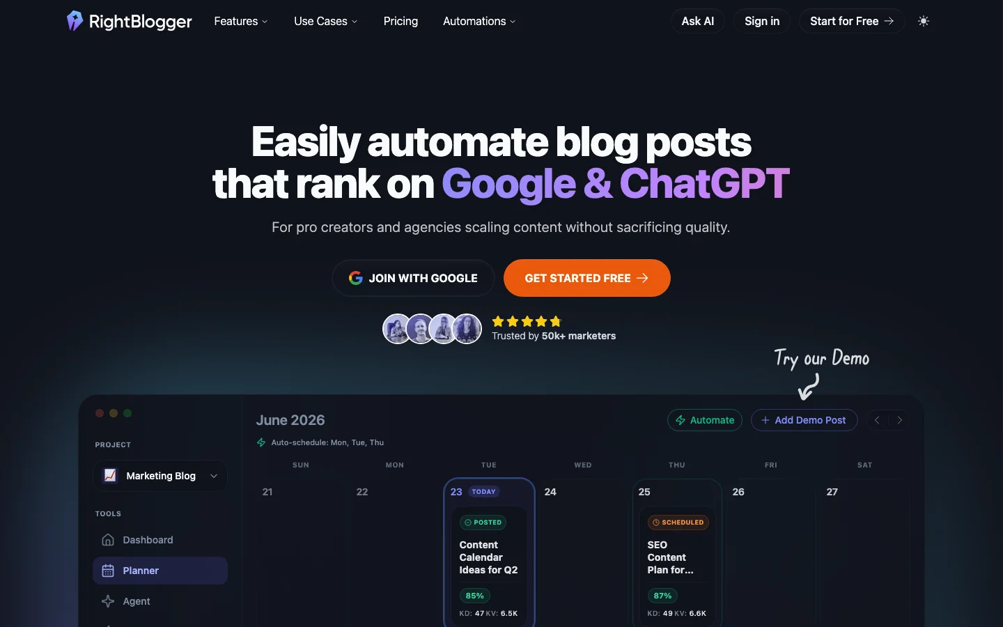 RightBlogger hero image