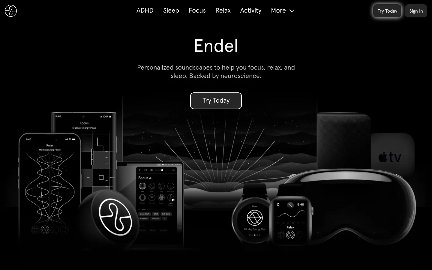 Endel hero image