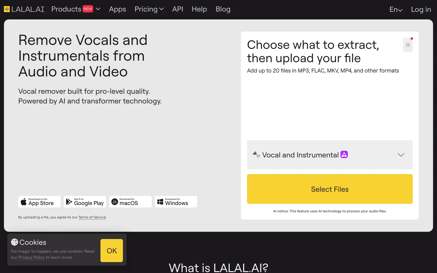 LALAL.AI hero image