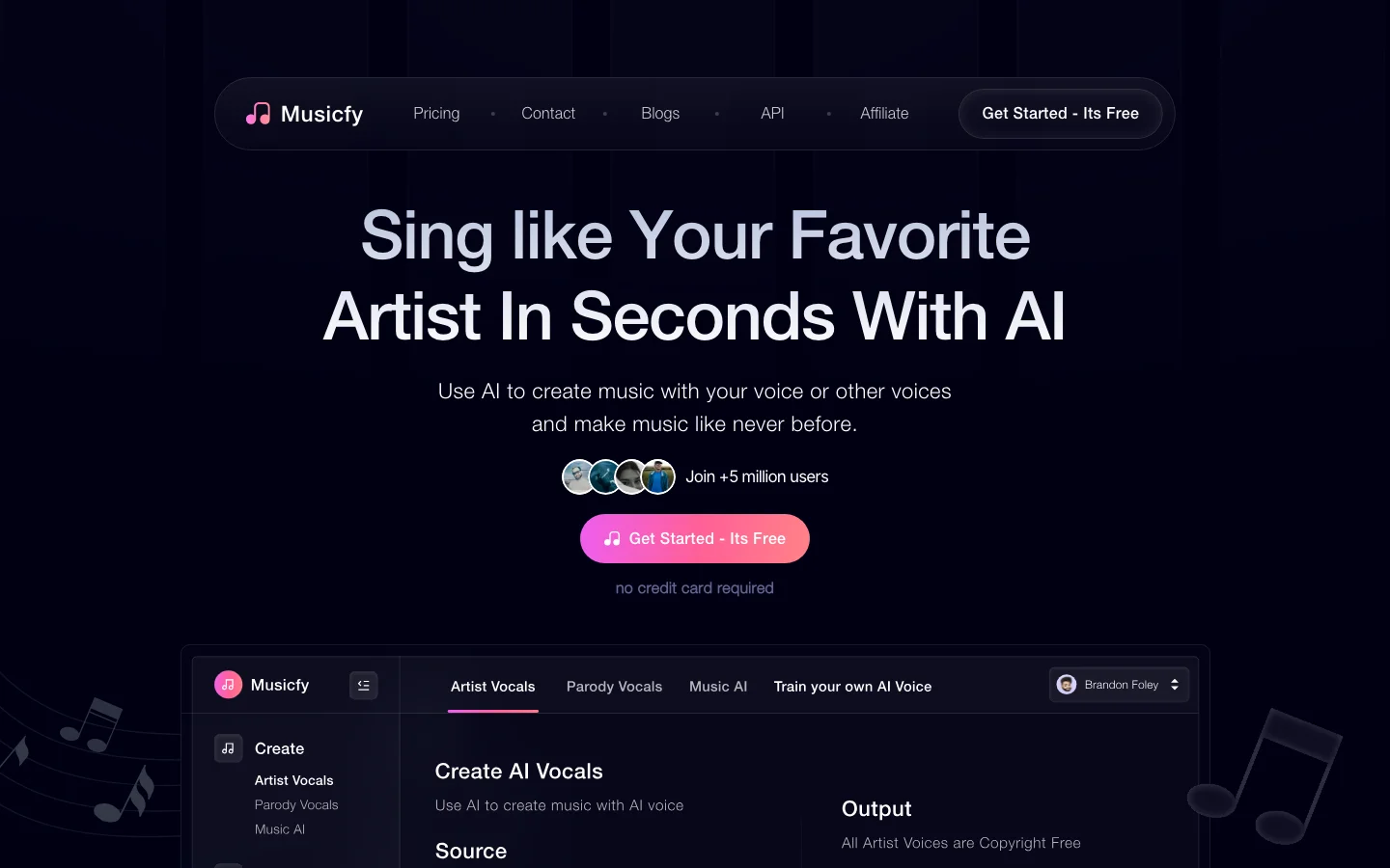 Musicfy hero image