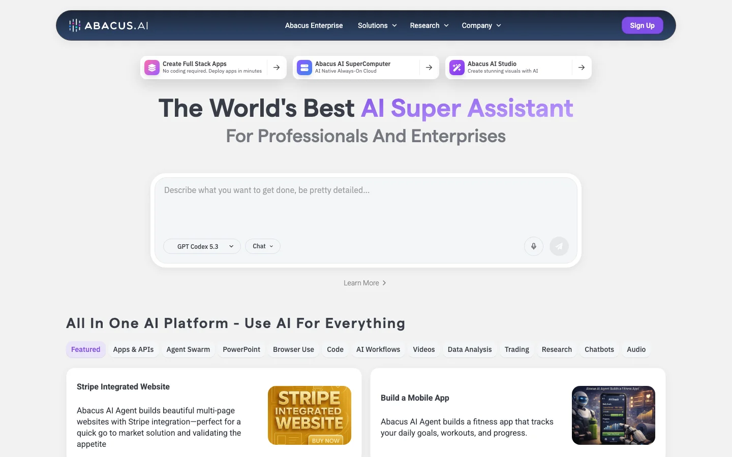 Abacus.AI hero image