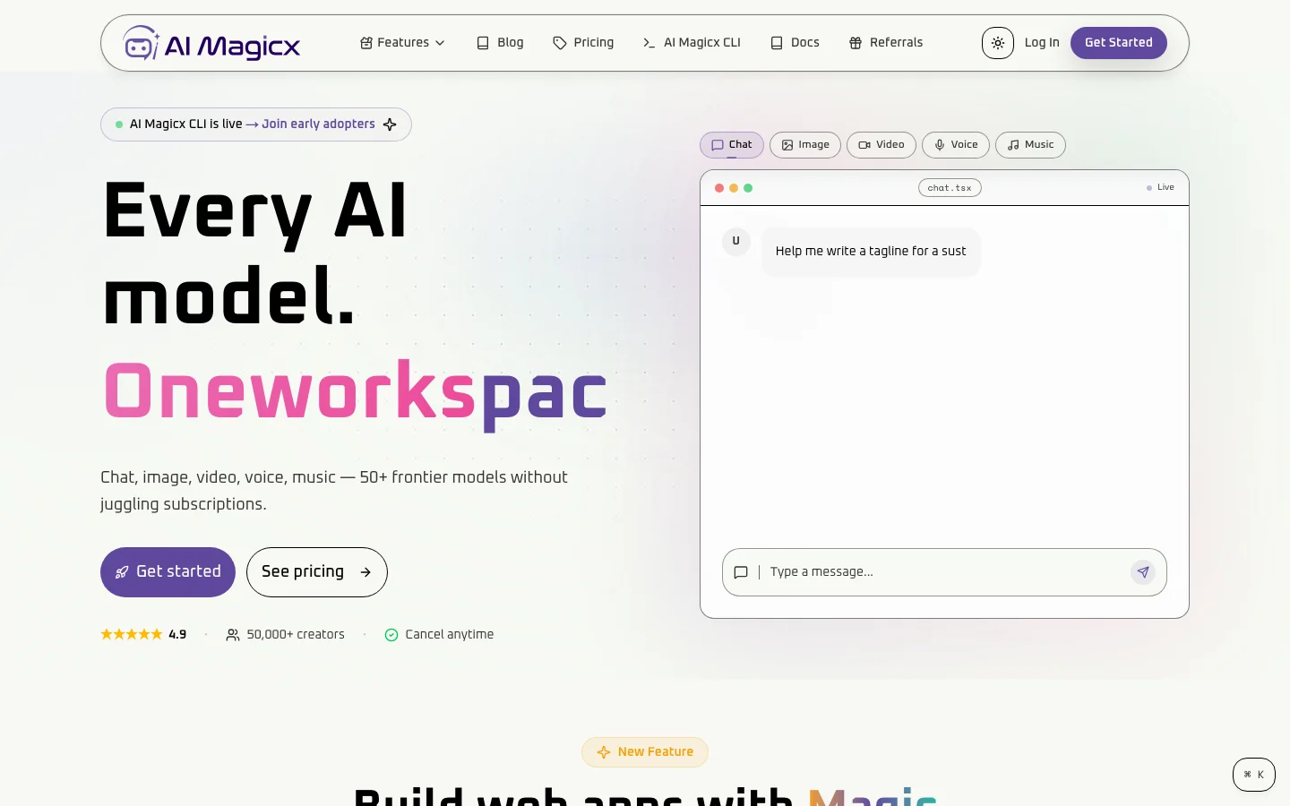 AI Magicx hero image