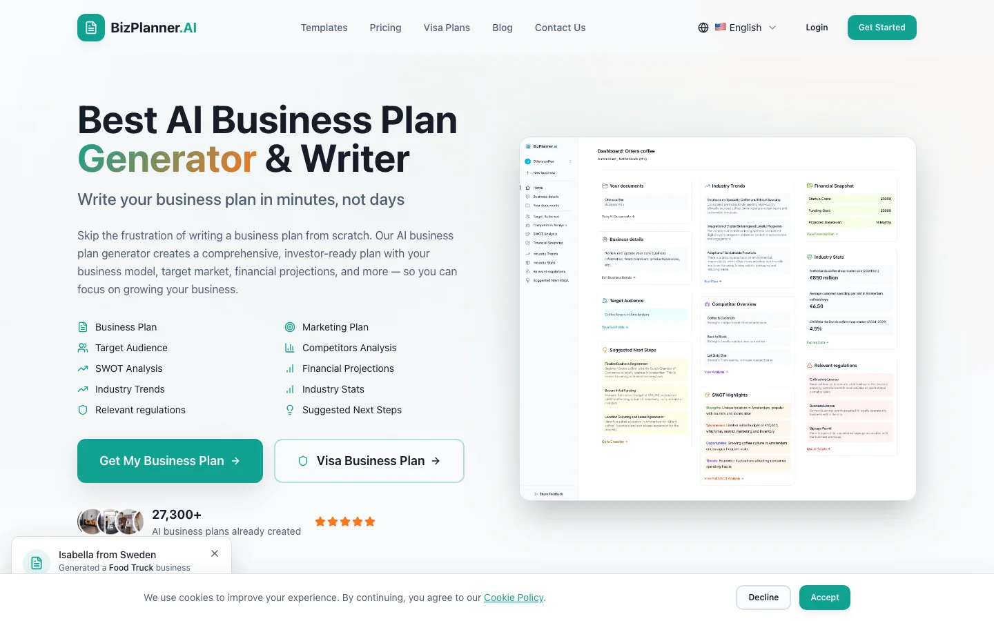 BizPlanner.ai hero image