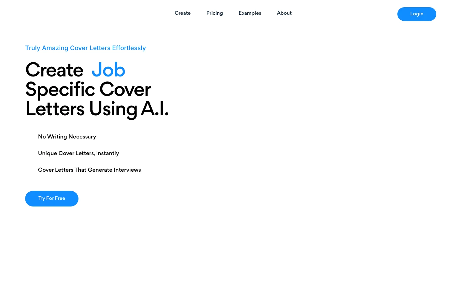 CoverLetterSimple.ai hero image