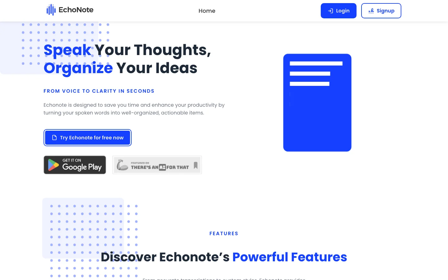 EchoNote hero image
