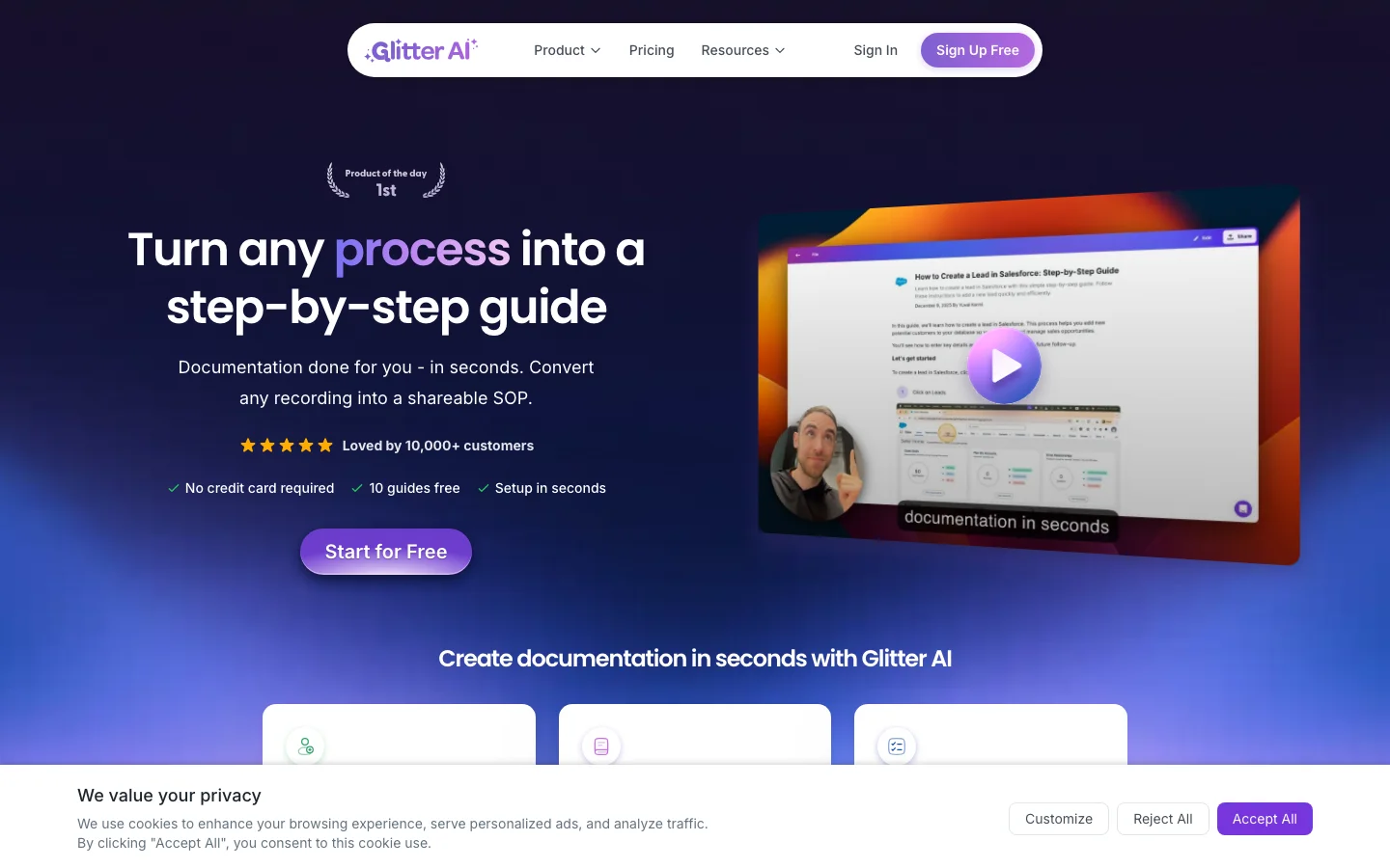 Glitter AI hero image