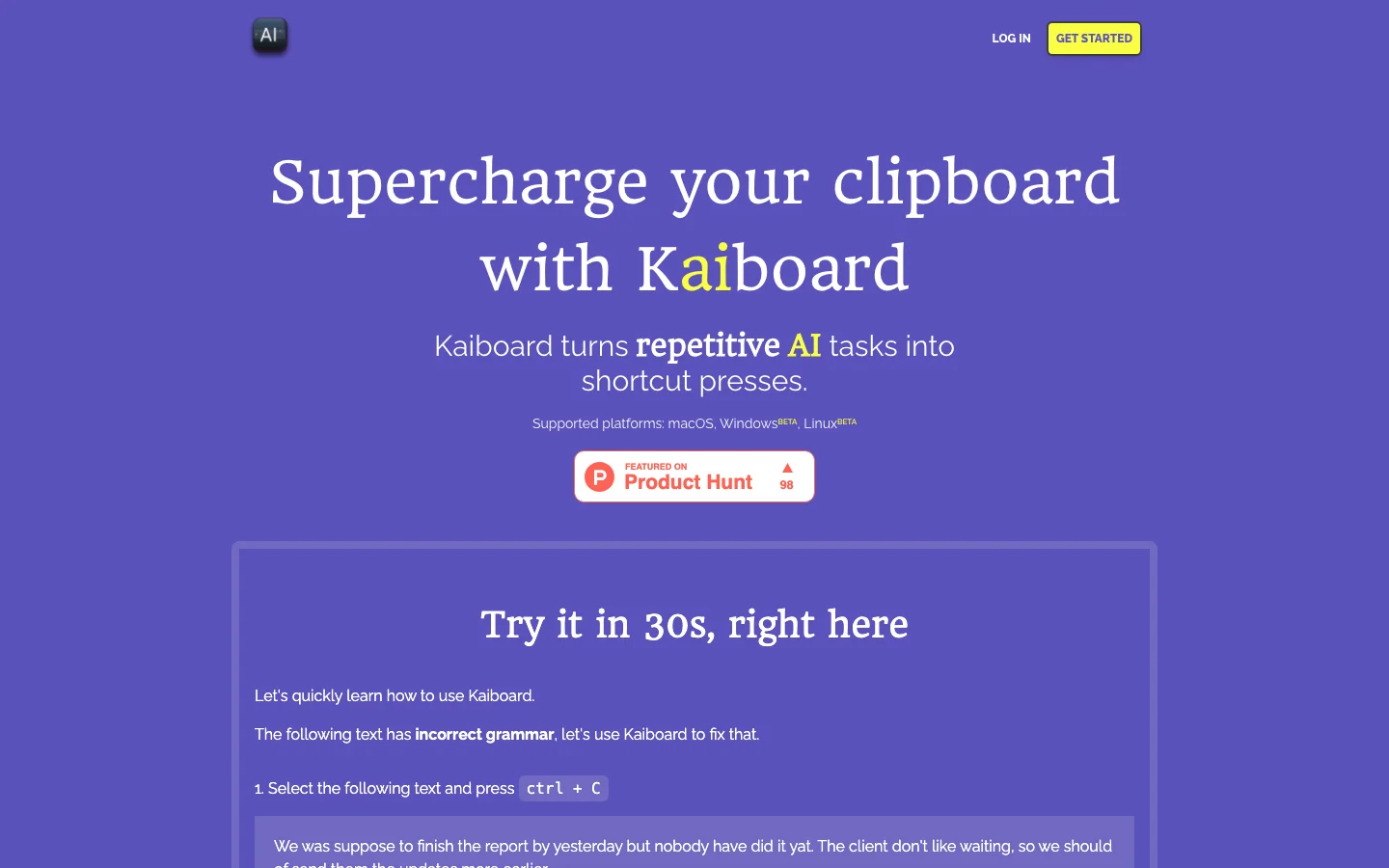 Kaiboard hero image