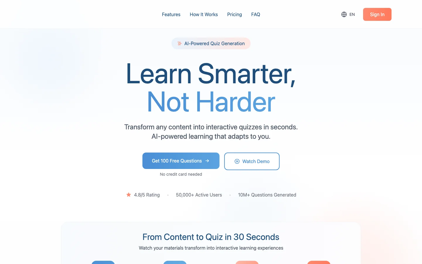 Quizbot.ai hero image