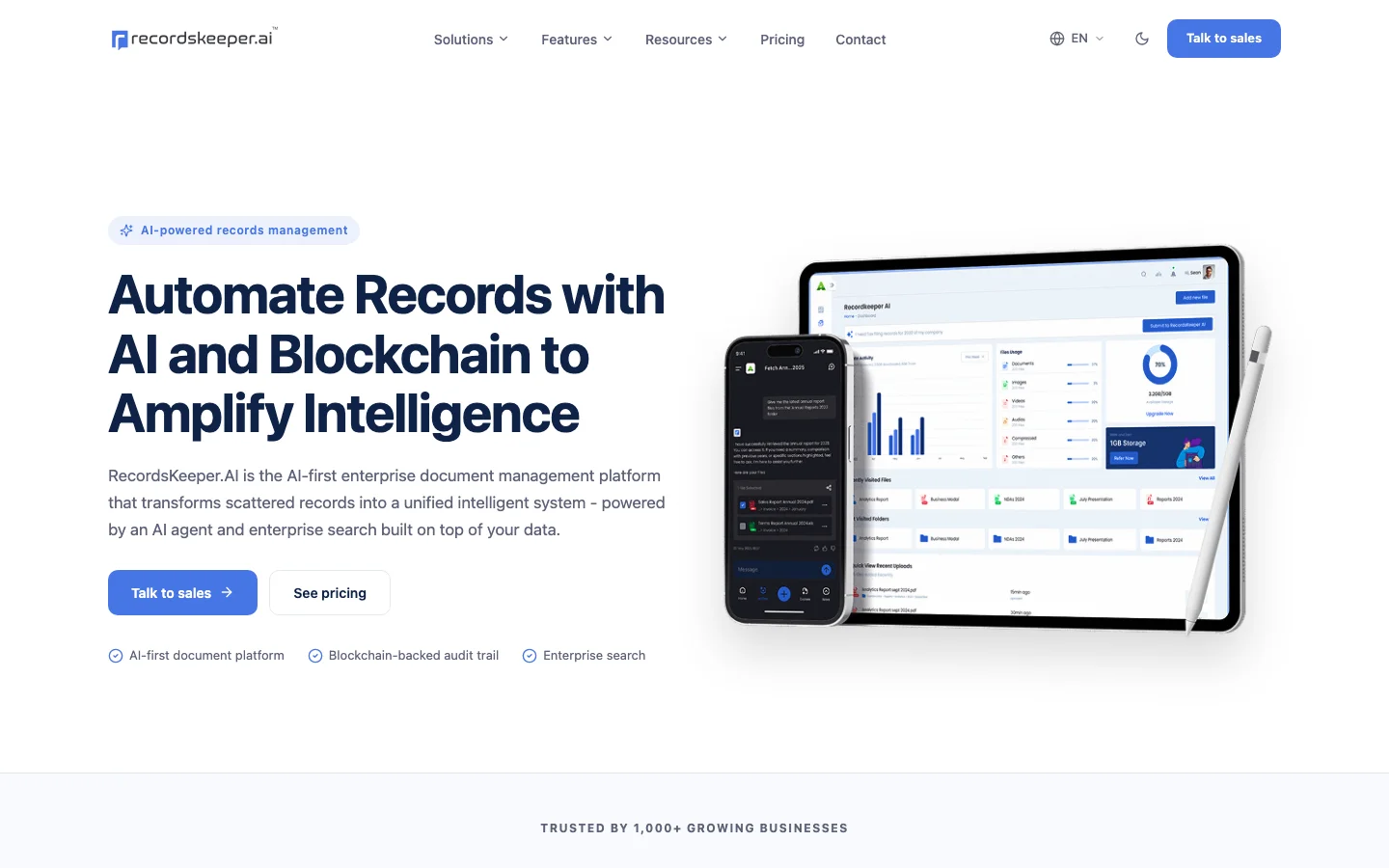 RecordsKeeper.AI hero image