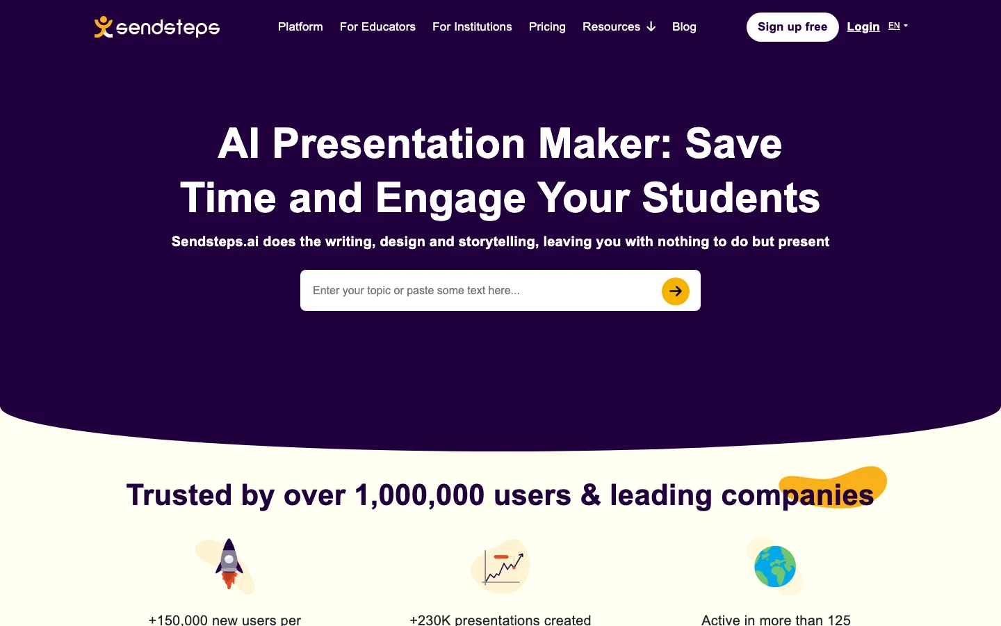 Sendsteps.ai hero image