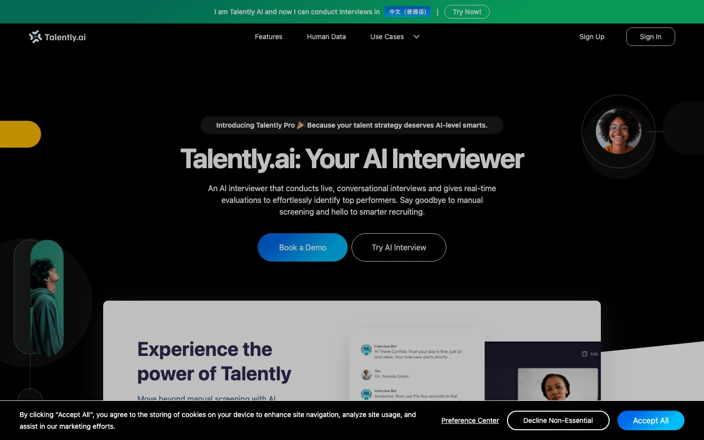 Talently.ai hero image