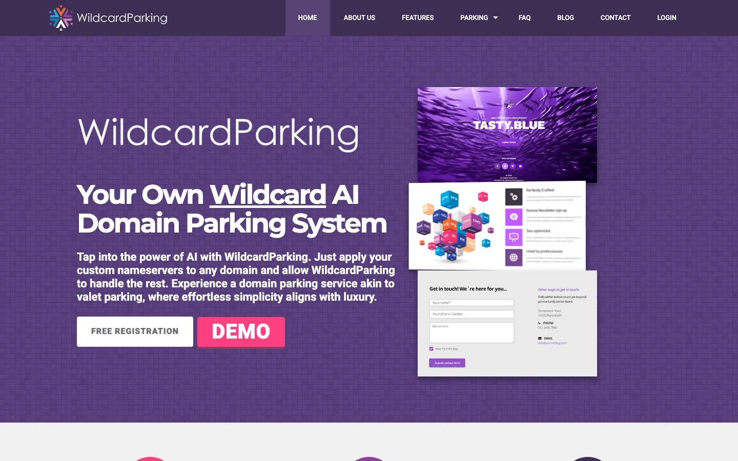 WildcardParking.com hero image