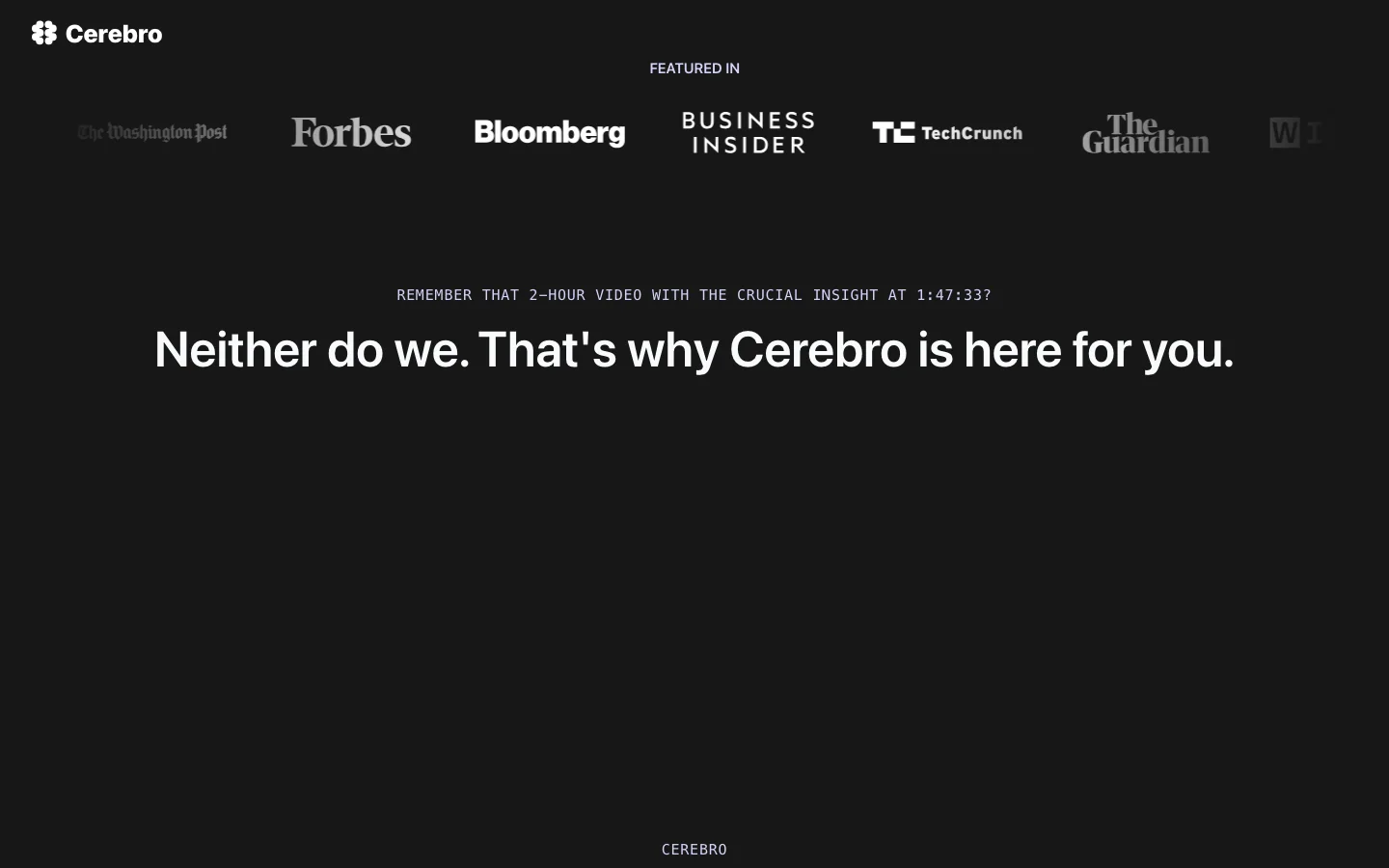 Cerebro hero image