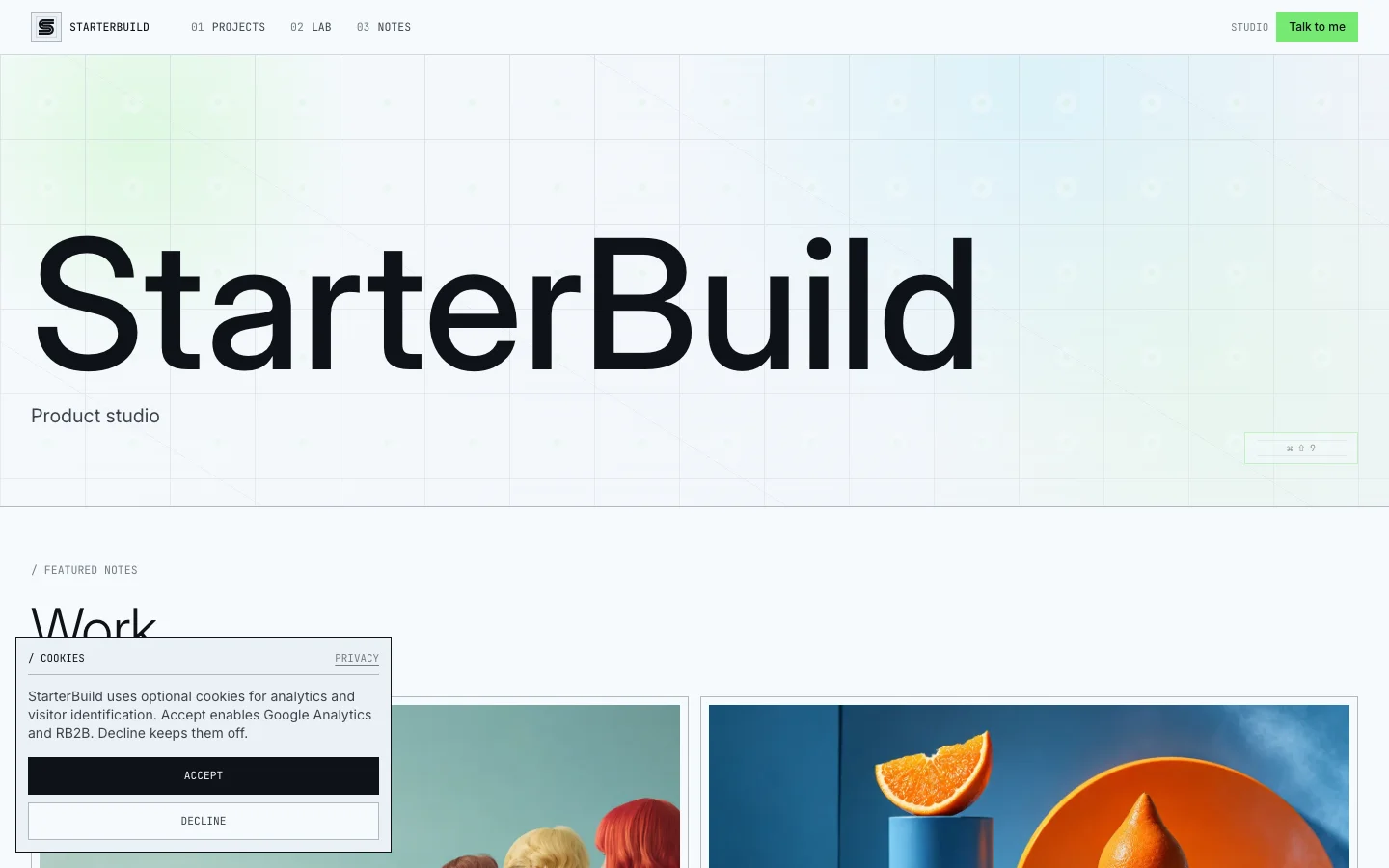 StarterBuild hero image
