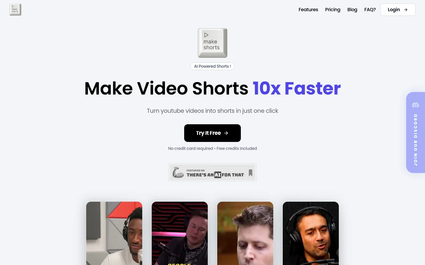 MakeShorts AI hero image