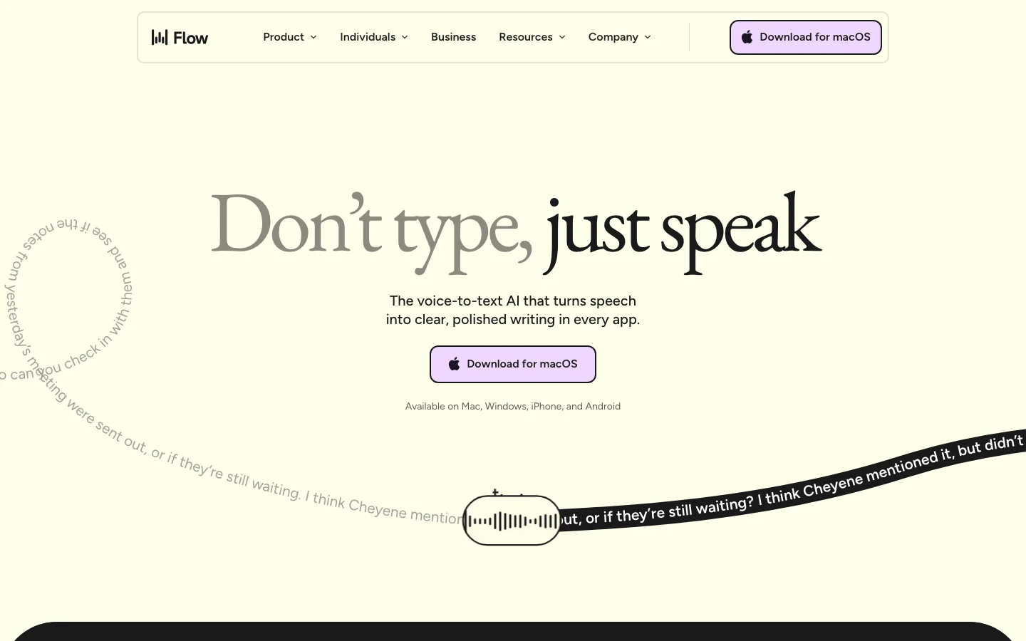 Wispr Flow hero image