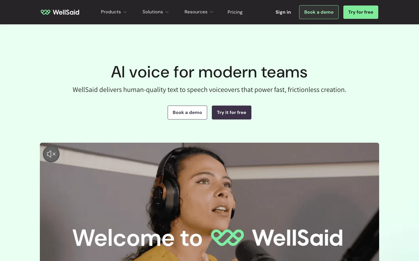 WellSaid Labs hero image