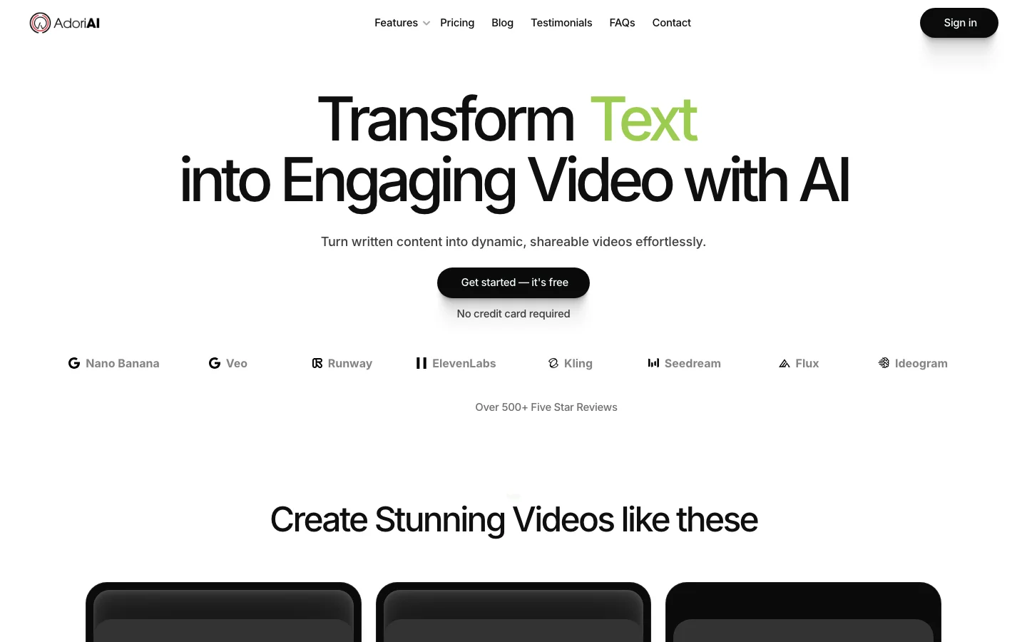 Adori Labs hero image