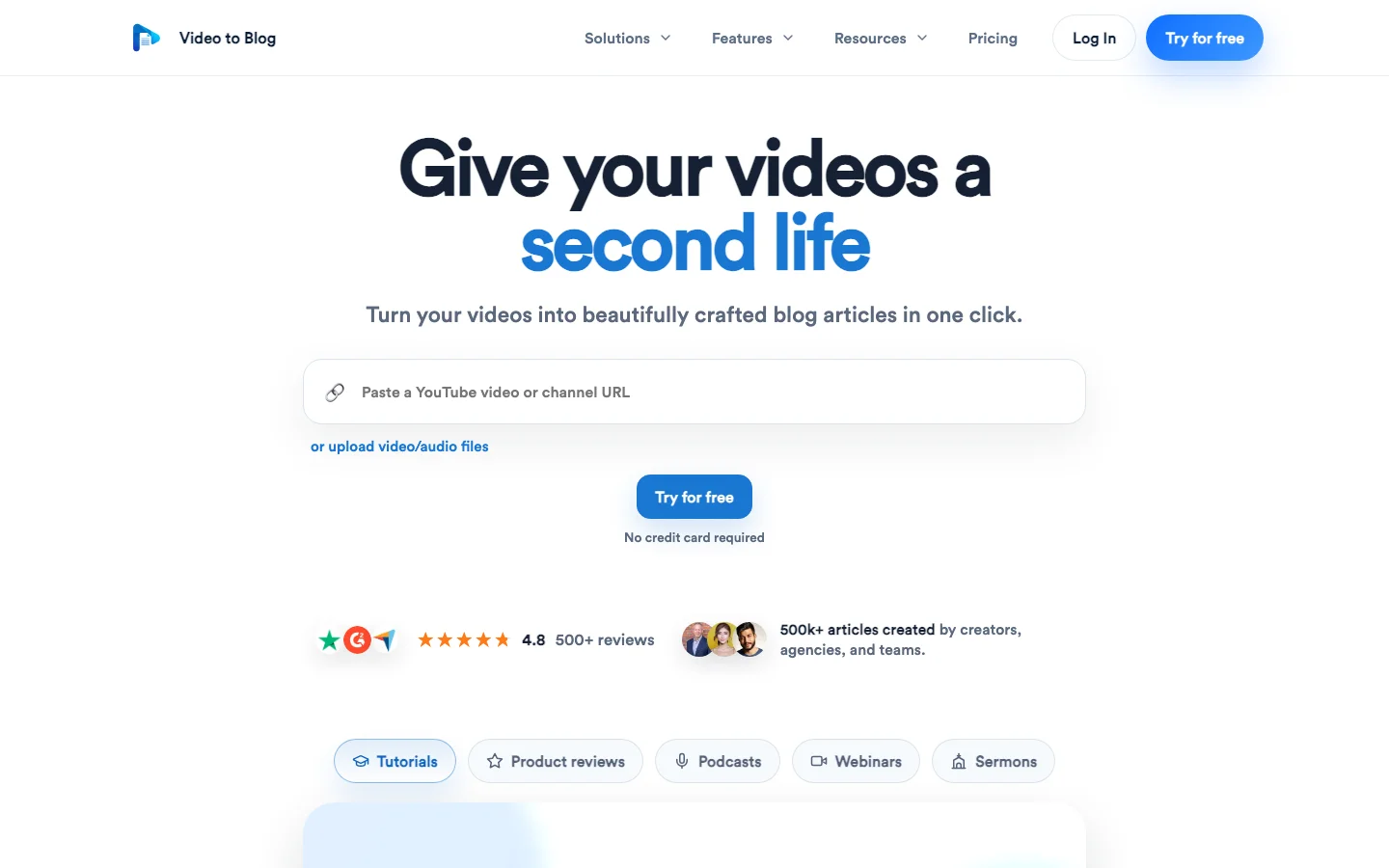 Video To Blog hero image