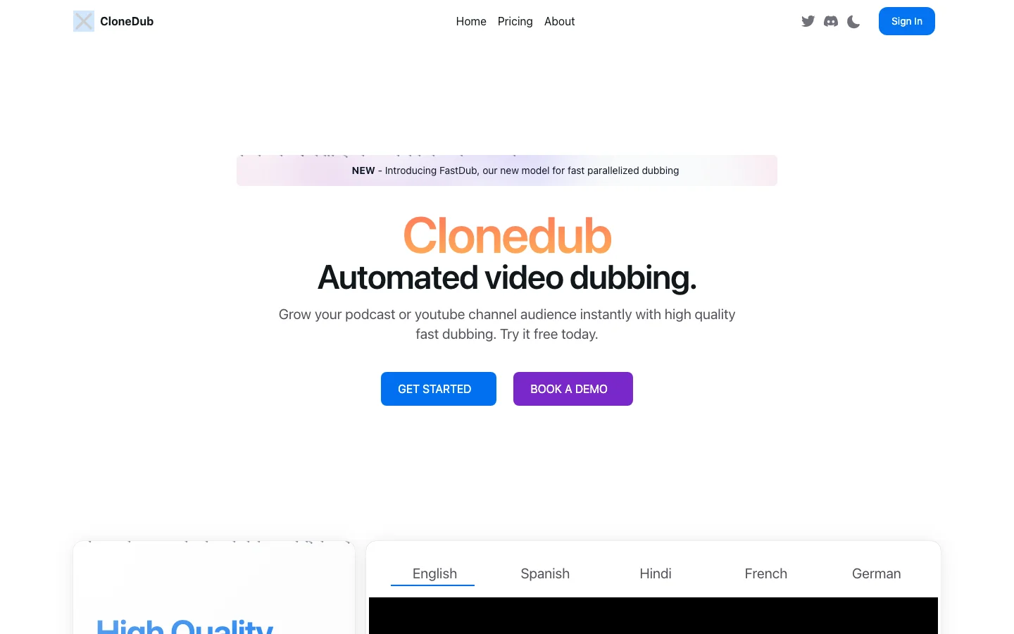 CloneDub hero image