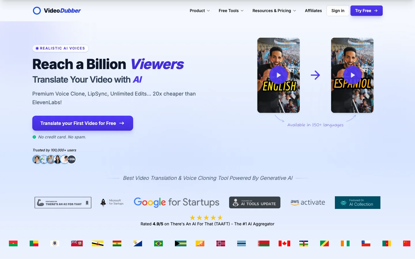 VideoDubber hero image