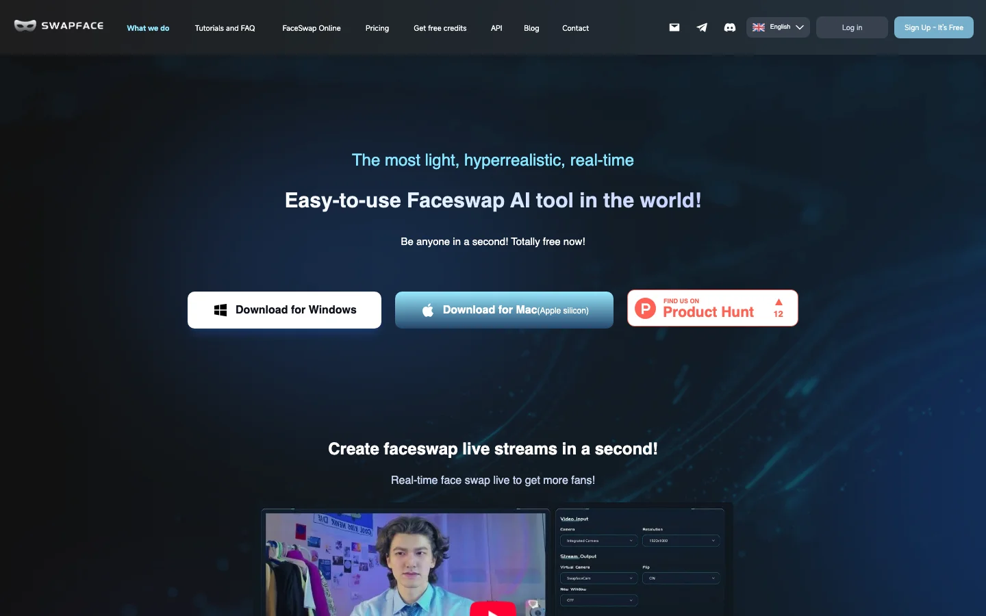 Swapface hero image