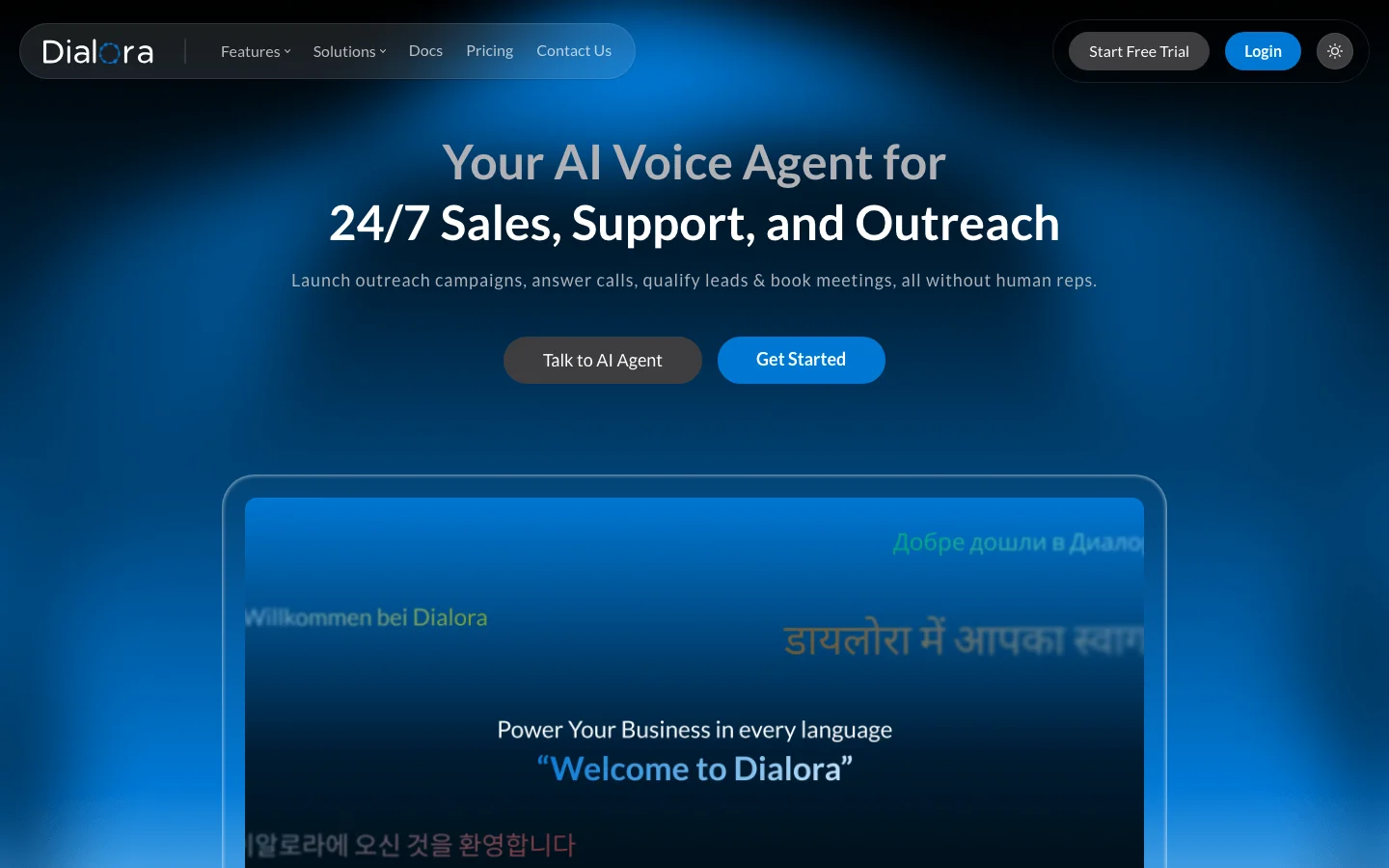 Dialora.ai hero image