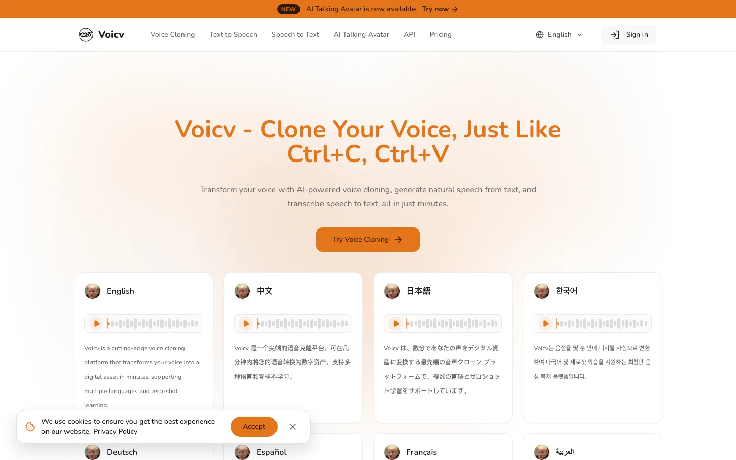 VoicV hero image